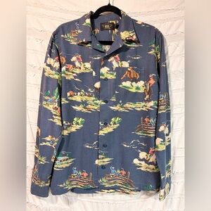RRL Ralph Lauren Western Print Camp Shirt